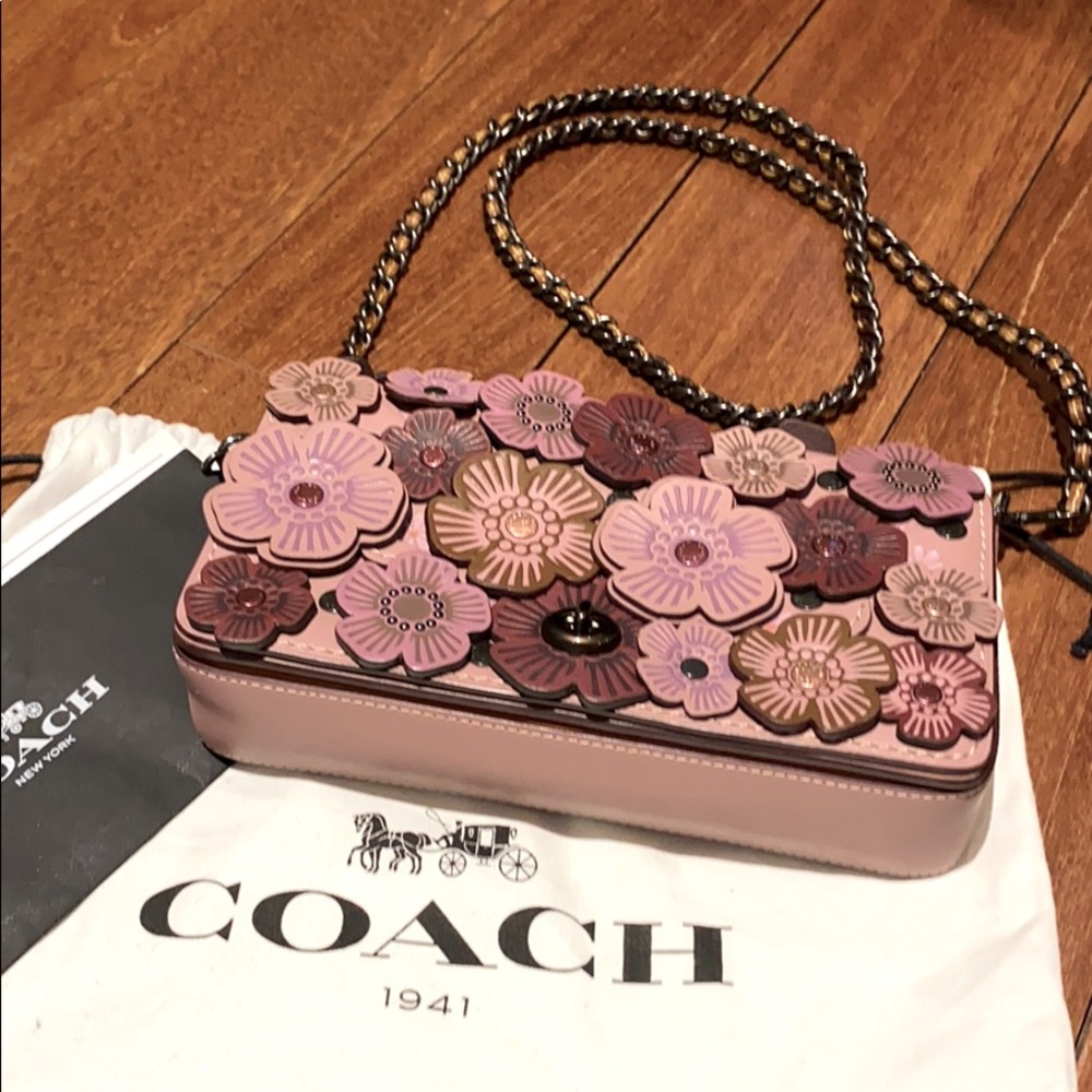 Coach Dinky TeaRose Crossbody Handbag